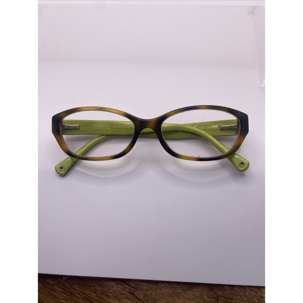 Coach Eyeglasses FRAMES ONLY HC 6002 Cecilia 51-16-135 Brown Tortoise Green 373